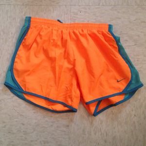 Orange and blue Nike shorts!