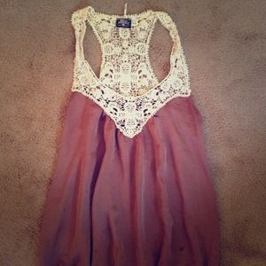 Adorable crochet embellished Tank