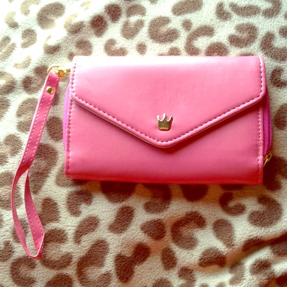 Clutches & Wallets - Pink & mint greenish wristlet!