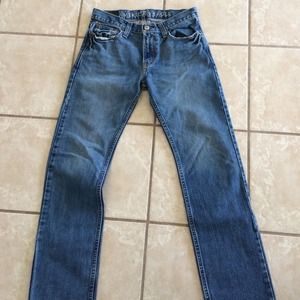 Straight leg denim jeans