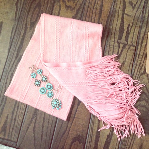 Blush pink scarf