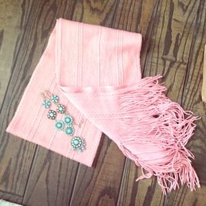 Blush pink scarf