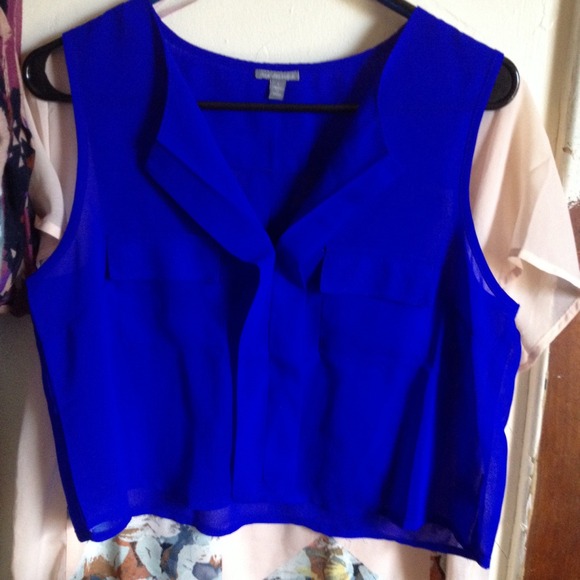 Royal blue crop top