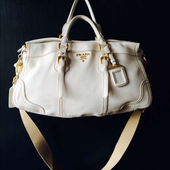 PRADA Handbags - AUTHENTIC PRADA DEERSKIN CERVO BIANCO SHOULDER BAG