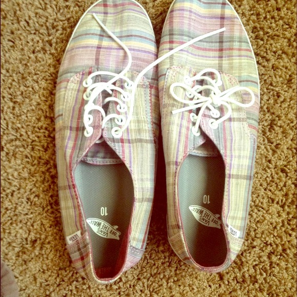 Multi Colored Vans. Size 10