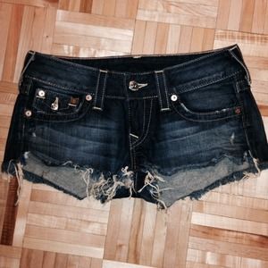 True Religion Joey Cut Off Shorts