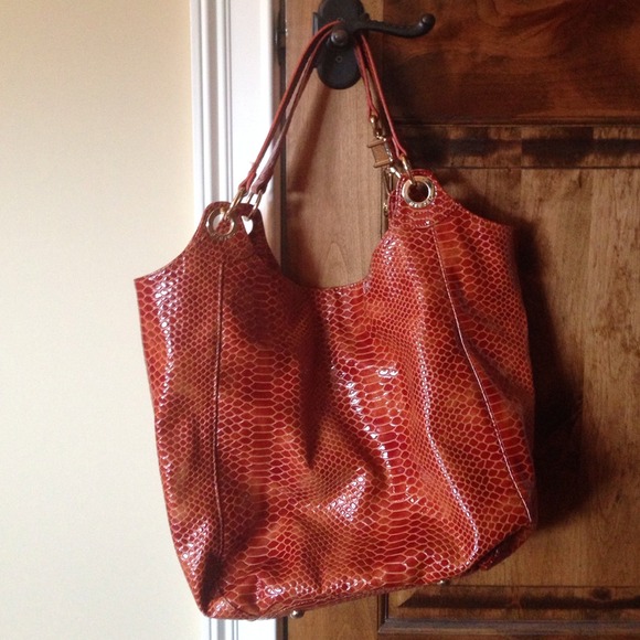 Steve Madden Cognac Snakeskin Handbag