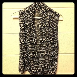 Open in the front blouse