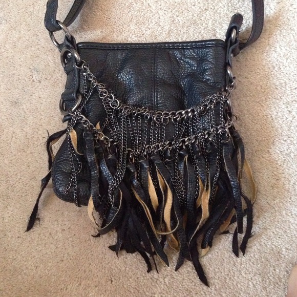 Handbags - Black fringe cross body purse