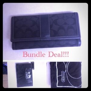 Bundle Deal-Coach wallet, coin wallet & scarf!