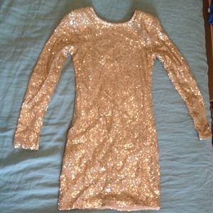 Gold Sequin Dress