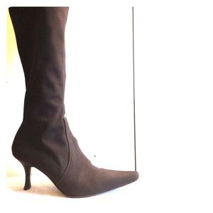 Donald J Pilner Brown Boots with Golden Heel