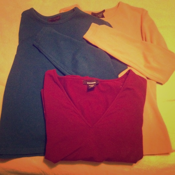 Three EXPRESS shirts