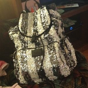 Sequin VS pink backpack