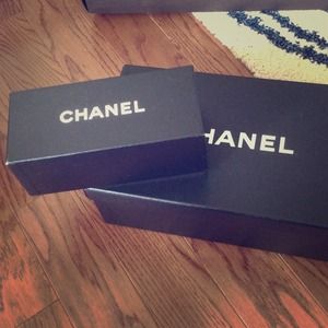 stocking for winter! Chanel shoes box