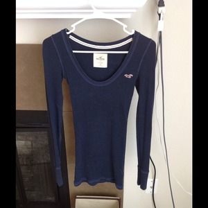 Hollister Tops - Long Sleeve Navy Blue Top from Hollister Hollister Tops - Long Sleeve Navy Blue Top from Hollister