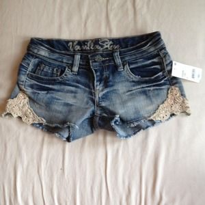 Distressed Denim Shorts