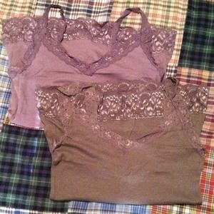 Lace tank tops