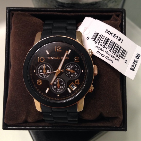 Michael Kors Black & Gold Watch