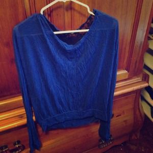 Blue long sleeve dress shirt