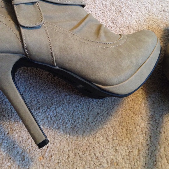 Taupe High Heel Booties - Picture 4 of 4