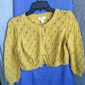 LOFT mustard cardigan