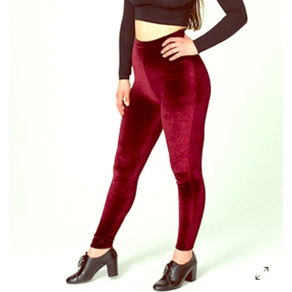 American Apparel Stretch Velvet Leggings