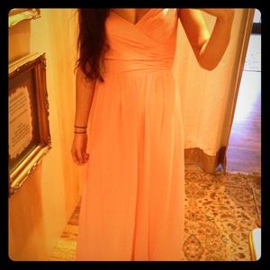 Peach chiffon dress:)