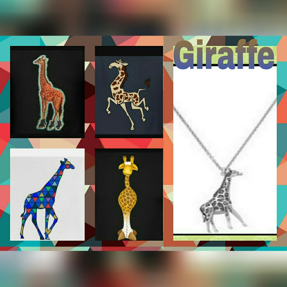 Price ✂️HP🎉 FOSSIL SILVERTONE GIRAFFE🐾  NECKLACE - Picture 7 of 8