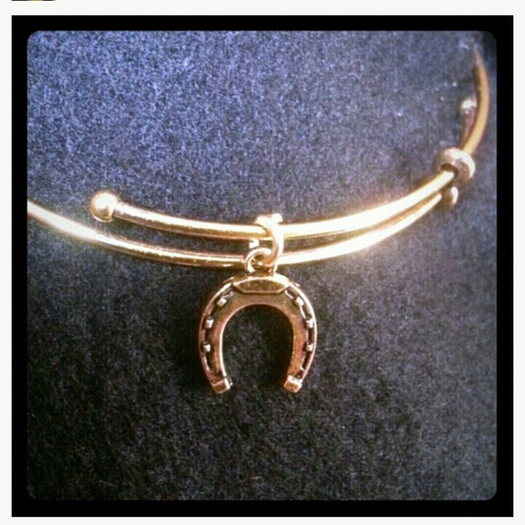 Lucky adjustable horseshoe bangle bracelet