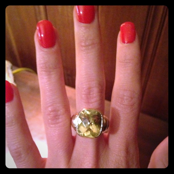 SOLD DAVID YURMAN NOBLESSE RING W/ LEMON CITRINE - Picture 1 of 4