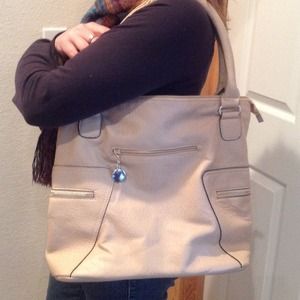 Brand new never used pleather large handbag.