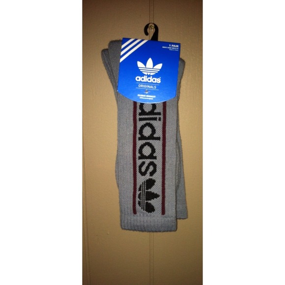 Grey Adidas Crew Socks