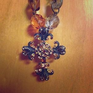 Beaded Cross Necklace