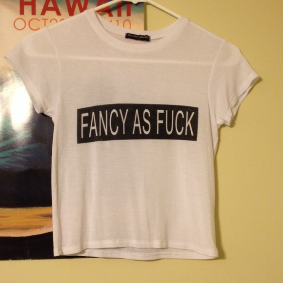 BRANDY MELVILLE "Fancy as Fuck" Carolina tee
