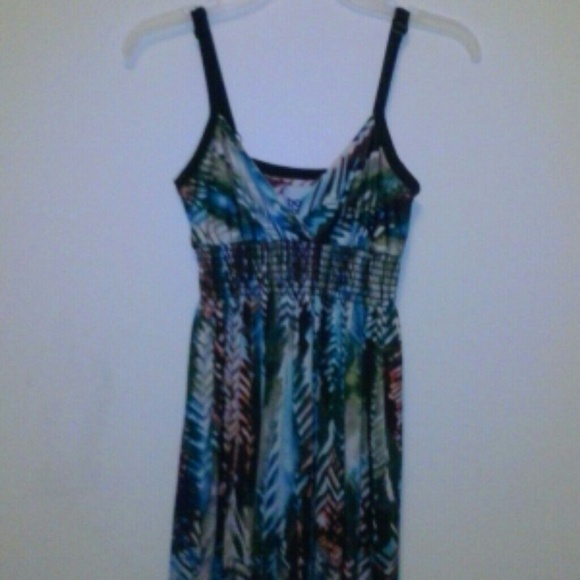 Beautiful Palm tree print tie dye maxi dress