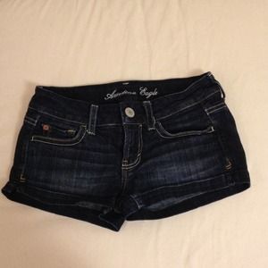 Dark wash shorts