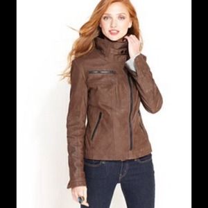 'Buffalo jeans' leather moto jacket