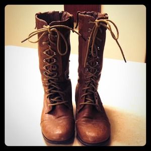 Brown Combat Boots