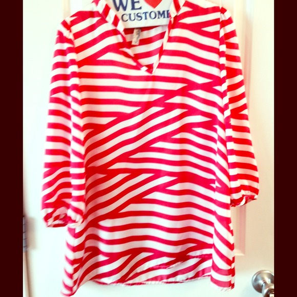 Pink/Coral 3/4 sleeve Top