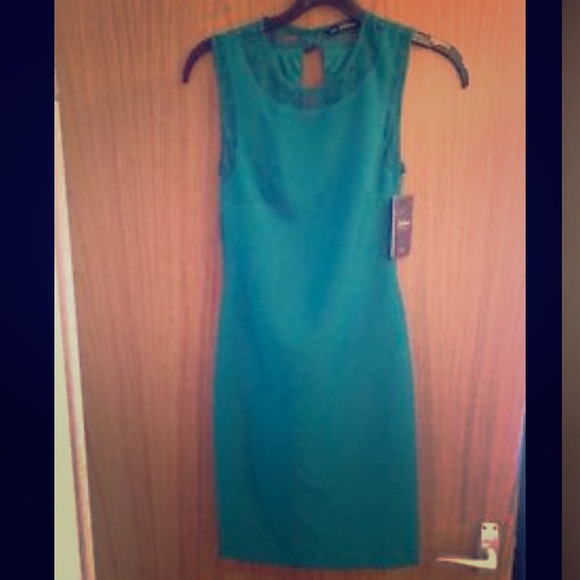 Zara lace panel bodycon dress