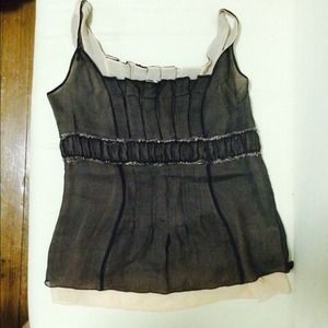 Marc Jacobs 100% silk top (black/pink)