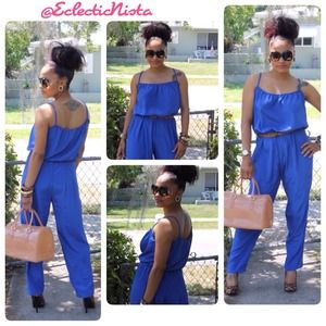 VTG ROYAL BLUE JUMPSUIT