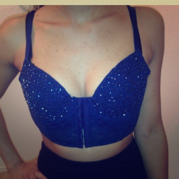 ‼️REDUCED‼️Crop top /dark blue bustier