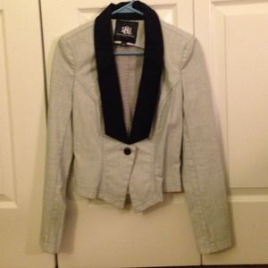 Rock & Republic jean blazer with black trim