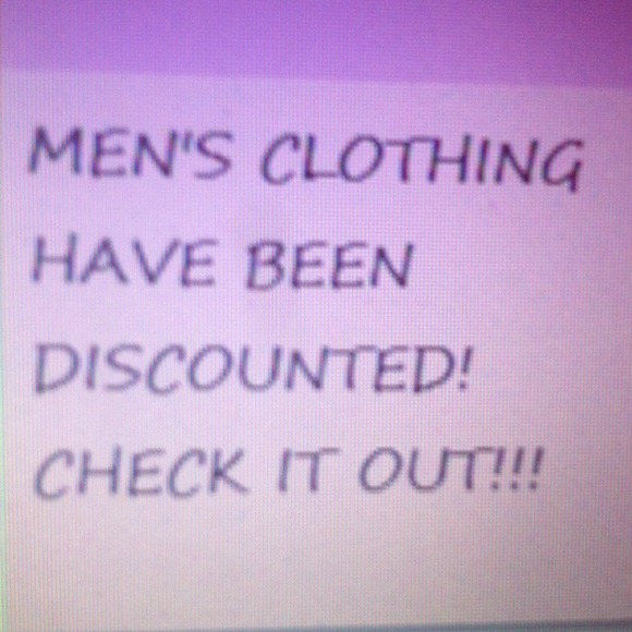 Mens shirts, mens shorts, mens pants!