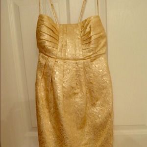 BCBG gold mini dress