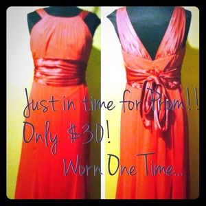 Ankle length gown.