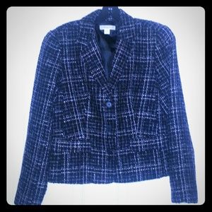 Black and White Tweed Style Jacket