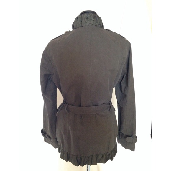 🌟SOLD🌟$120 Banana Republic Ruffled belted trench - Picture 2 of 4